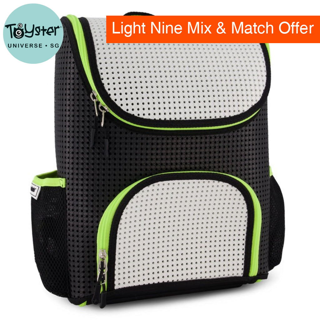 Light + Nine Student Backpack Neon Lime Light + Nine