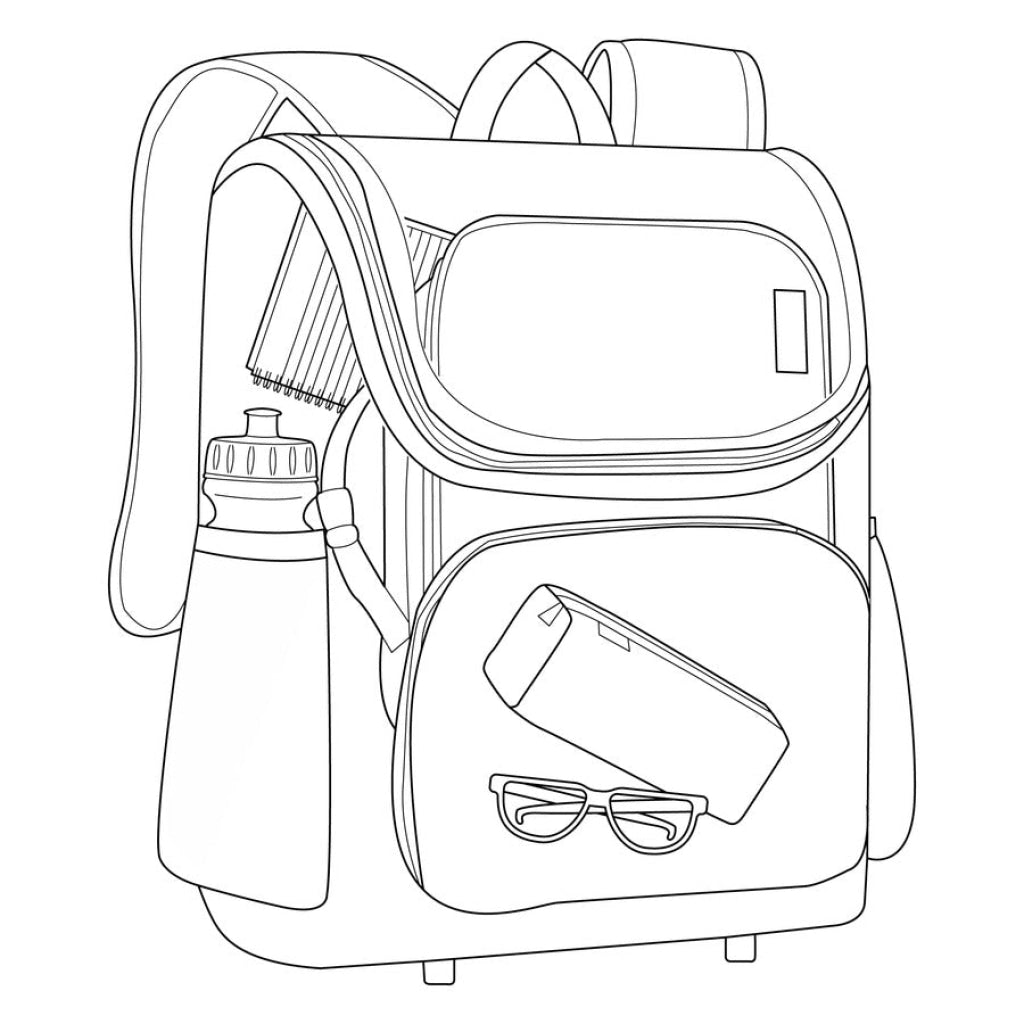 Light + Nine Student Backpack Neon Lime Light + Nine