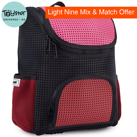 Light + Nine Student Ergonomic Backpack Scarlet Red - Light + Nine