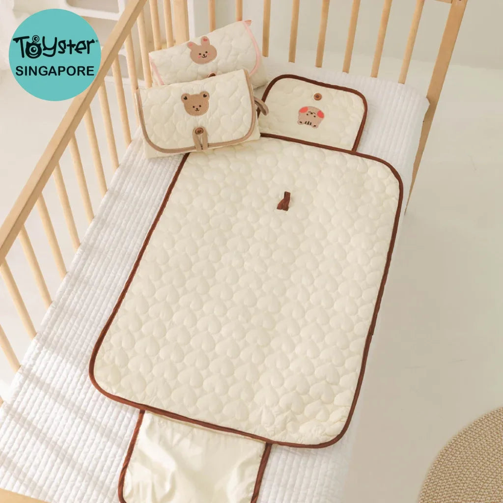 Little Bear Folding Newborn Changing Pads Covers Cotton Waterproof