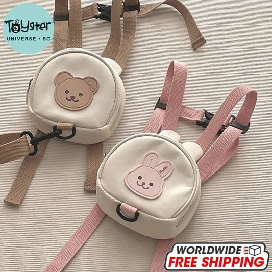 Little Bear Korean Canvas Backpack