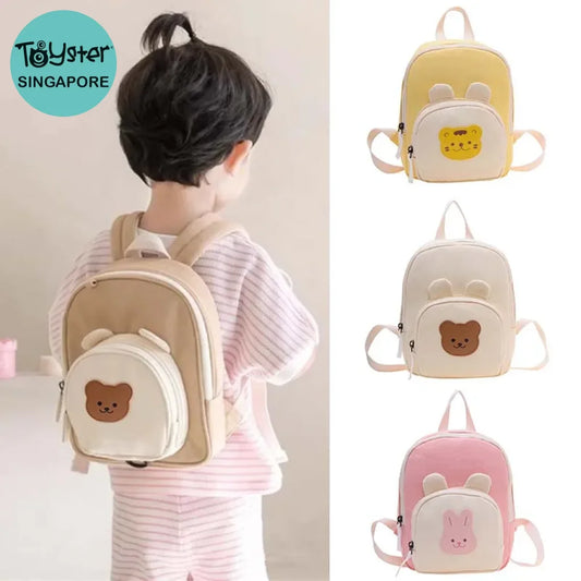 Little Bear Korean Canvas Kids Backpack