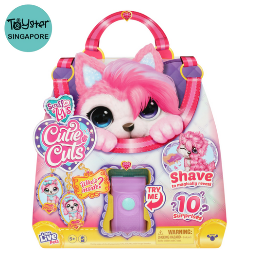 Little Live Scruff-A-Luvs Cutie Cuts S3 Pastel Pink & White Scruff-A-Luvs