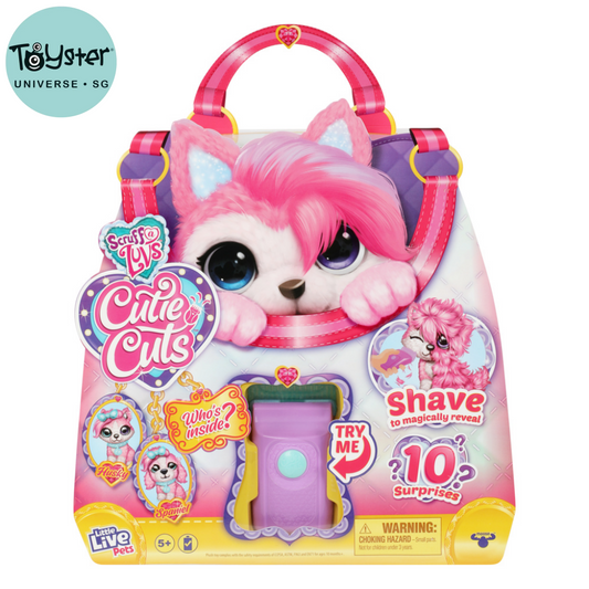 Little Live Scruff-A-Luvs Cutie Cuts S3 Pastel Pink & White Scruff-A-Luvs