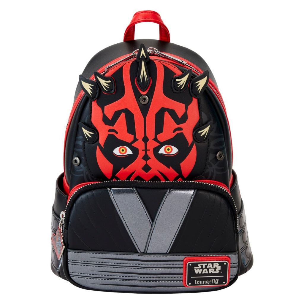 Loungefly Star Wars Phantom Menace 25TH Darth Maul Detachable Hood Cosplay Mini Backpack - Loungefly