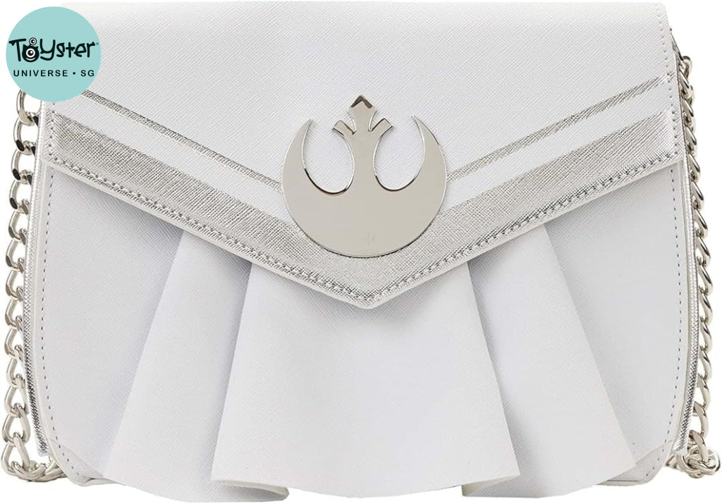 Loungefly Star Wars Princess Leia White Cosplay Chain Strap Crossbody Bag - Loungefly