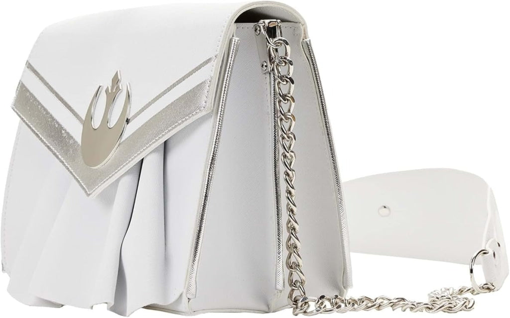 Loungefly Star Wars Princess Leia White Cosplay Chain Strap Crossbody Bag - Loungefly