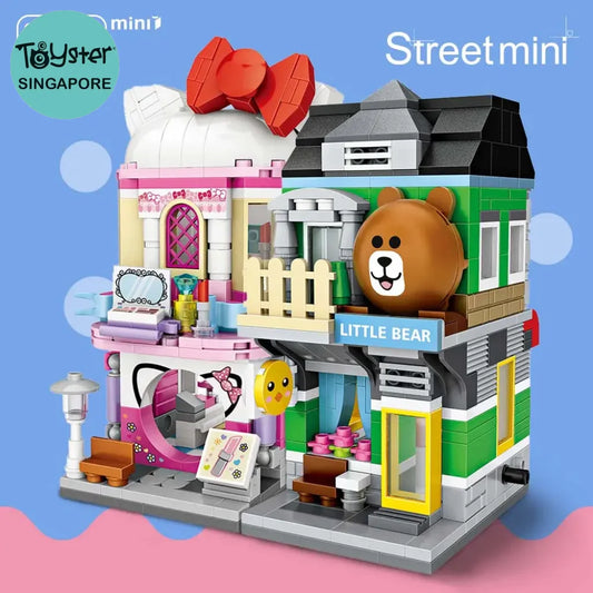 Loz Mini Block Street City 3D Building Blocks House Cartoon Shop