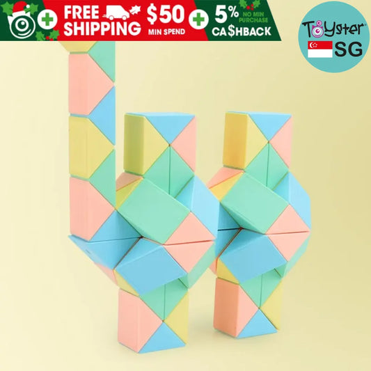 Magic Snake Cube Blocks Toys For Kids