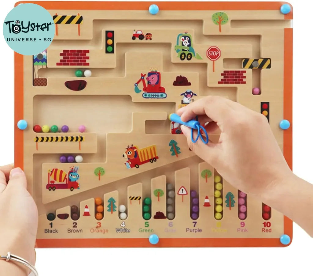 Magnetic Wooden Puzzle Activity Board