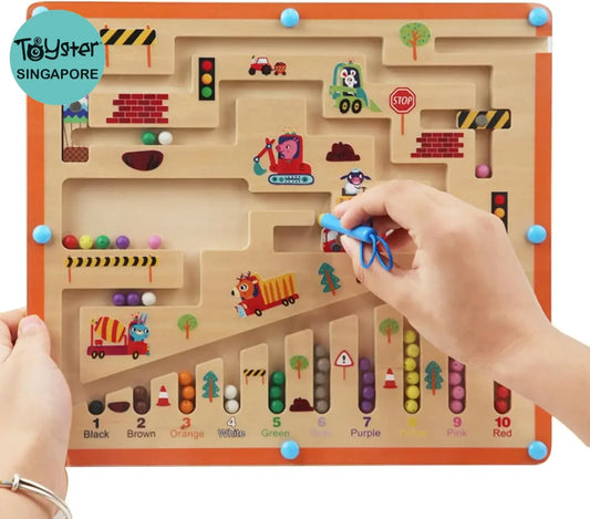 Magnetic Wooden Puzzle Activity Board