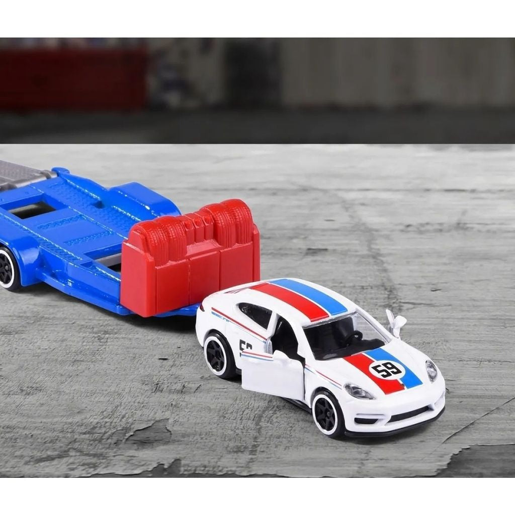 Majorette Trailer Race Set - Porsche Panamera Turbo + 935 K3 Dickie Toys