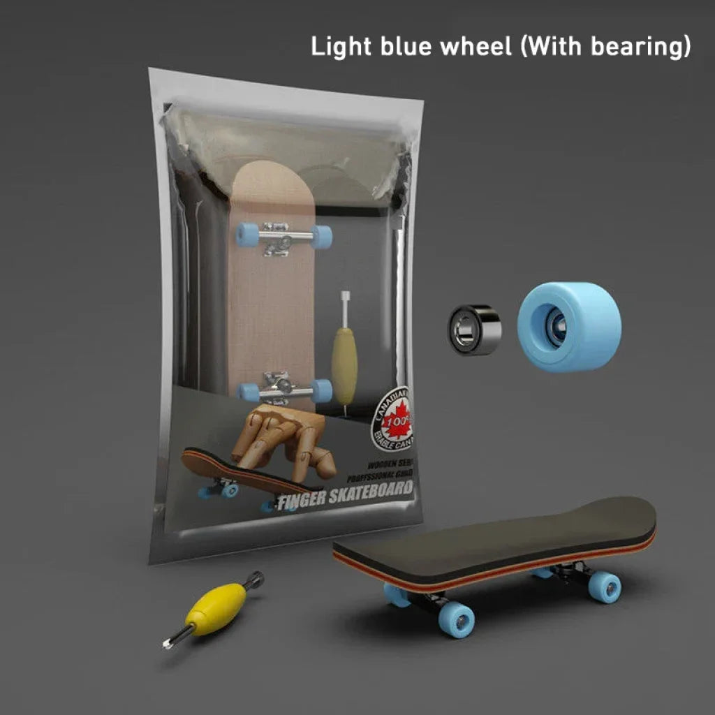 Maple Wood Fingerboard Sets - Blue With Bearing