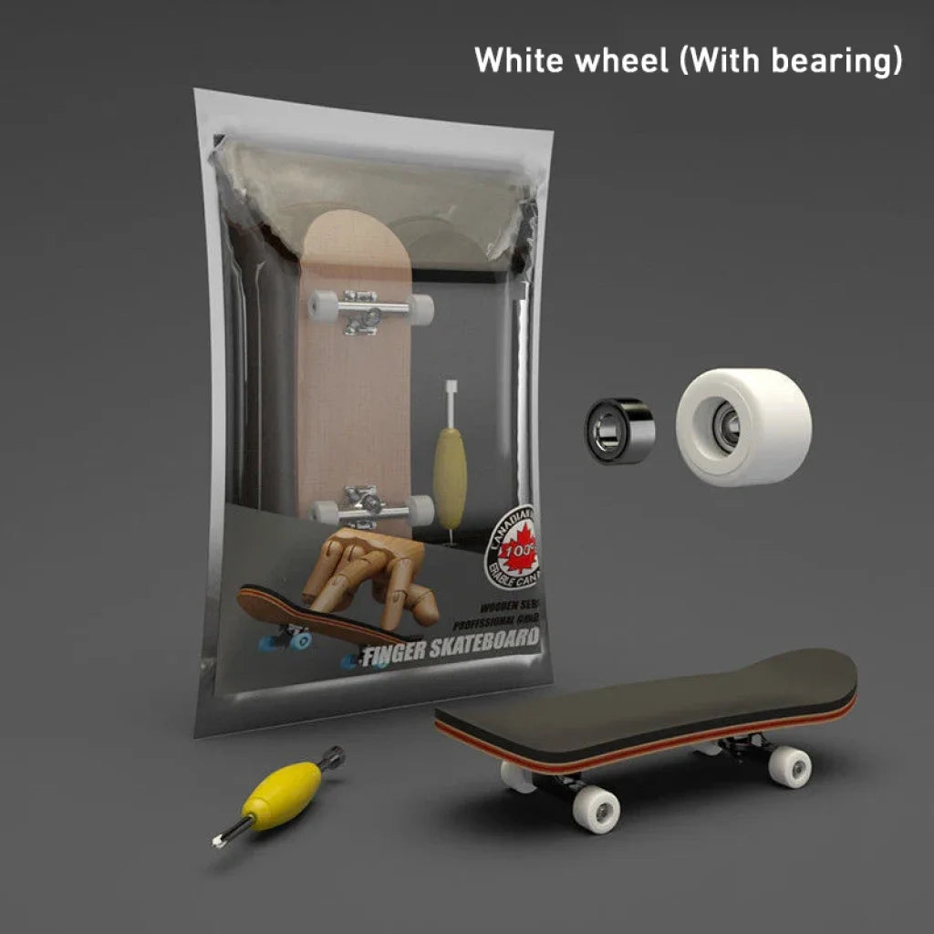 Maple Wood Fingerboard Sets - White With Bearing
