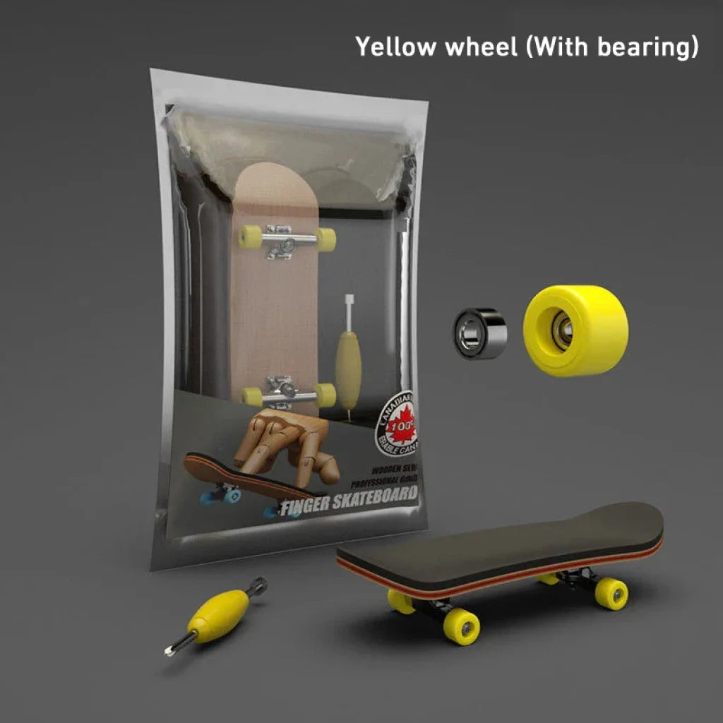 Maple Wood Fingerboard Sets - Yellow With Bearing