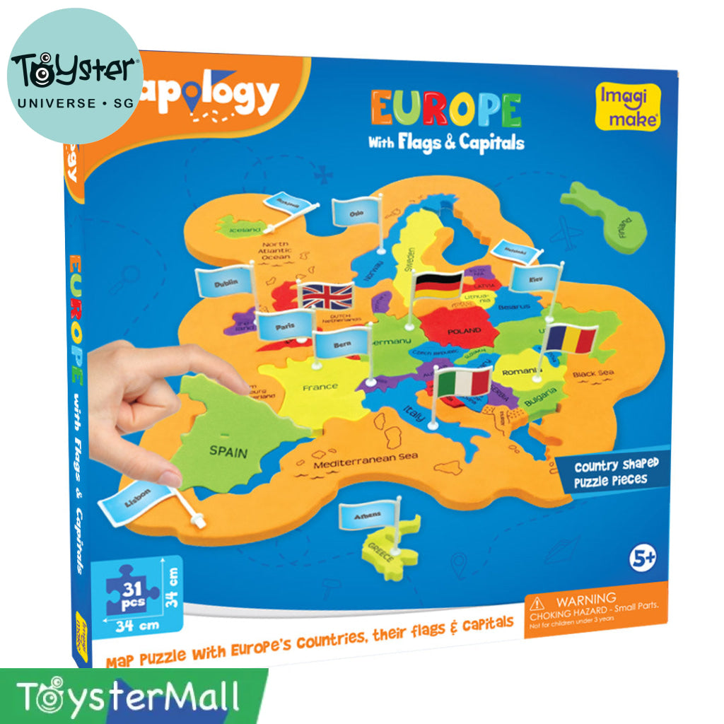 Mapology Europe with Flags & Capitals Puzzle - Mapology