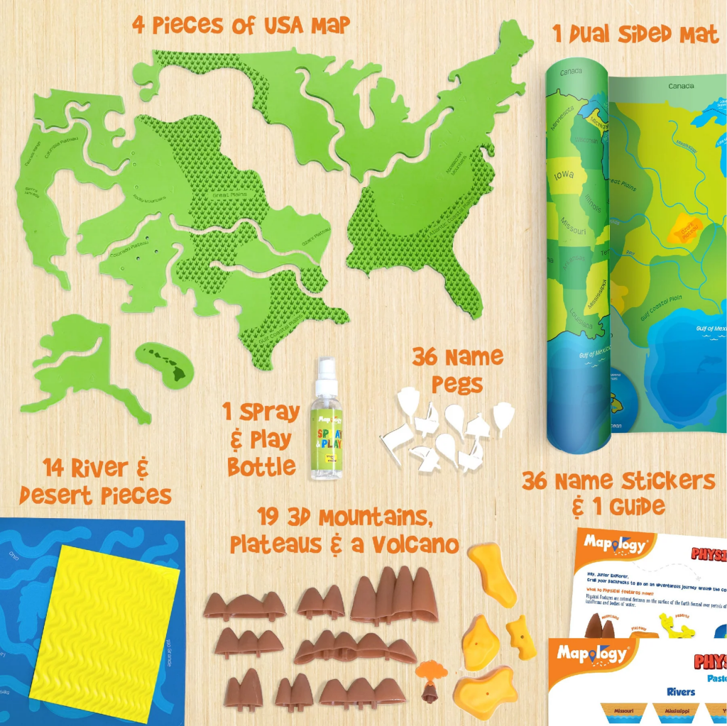 Mapology Physical Map - USA Puzzle - Mapology