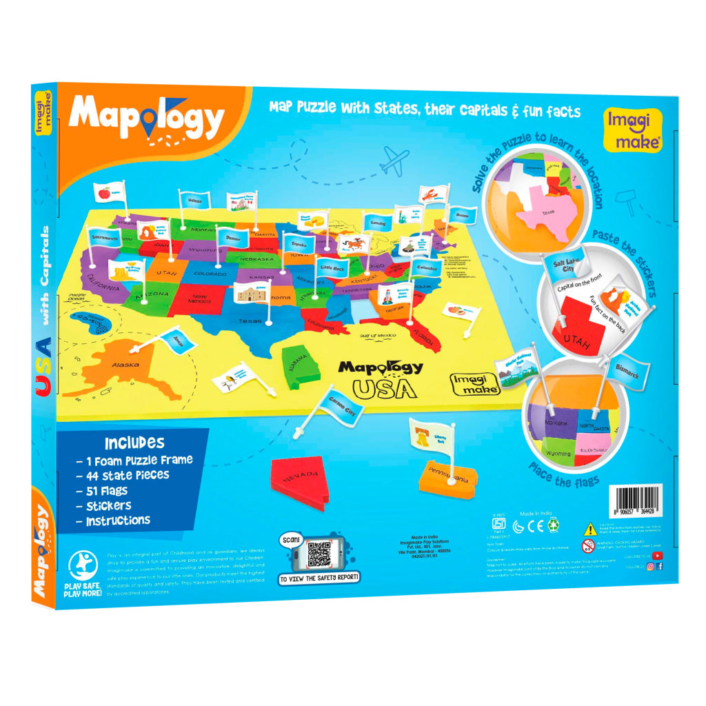 Mapology USA with Capitals Puzzle - Mapology