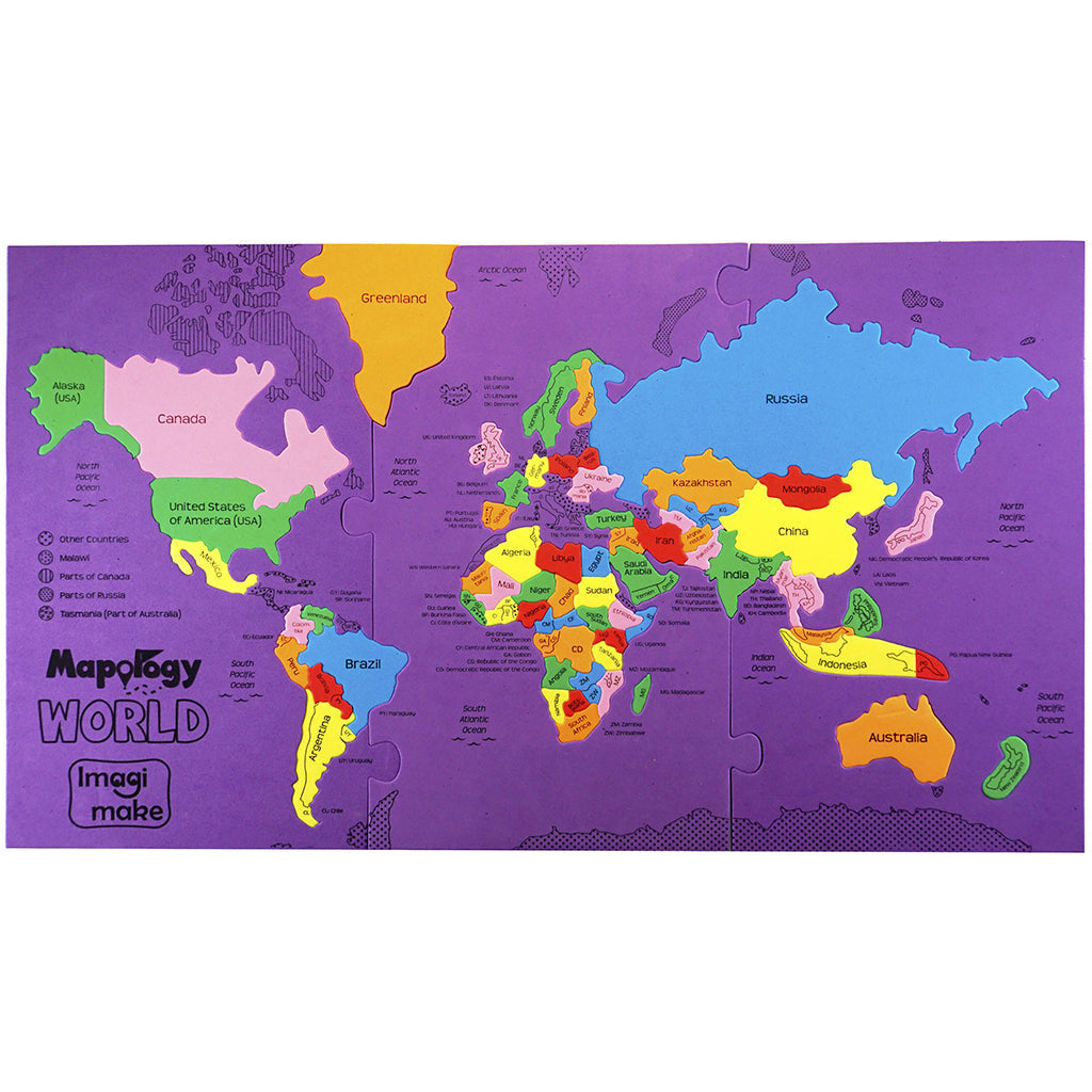 Mapology: World Jigsaw Puzzle - Mapology