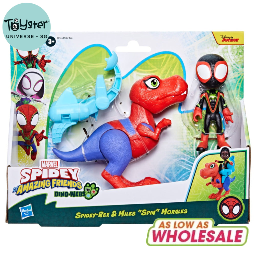 Marvel SAF L Dino Hero Spidey Rex & Miles Spin Morales - Marvel