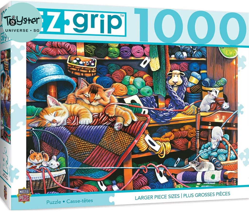 Masterpieces Ezgrip Knittin Kittens 1000 Piece Jigsaw Puzzle