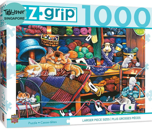 Masterpieces Ezgrip Knittin Kittens 1000 Piece Jigsaw Puzzle