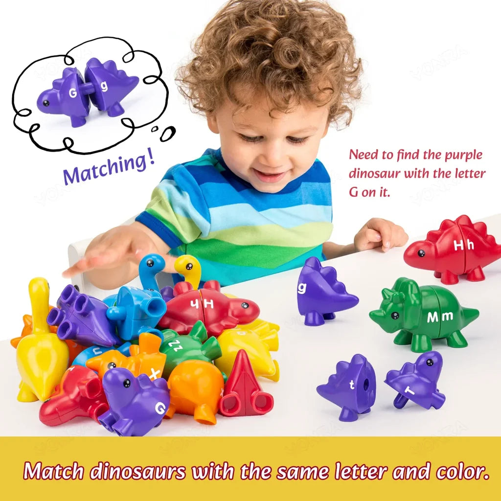Matching Dinosaur Toy With storage bucket