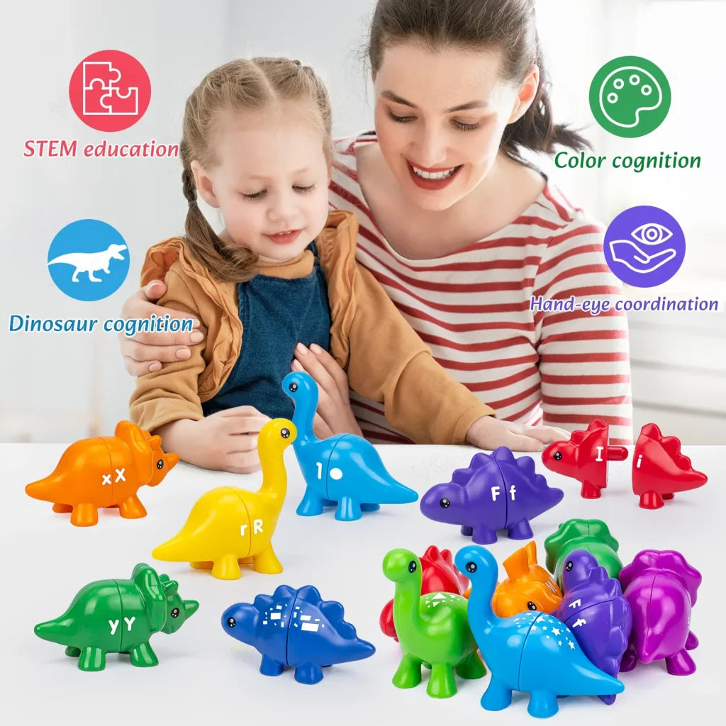 Matching Dinosaur Toy With storage bucket