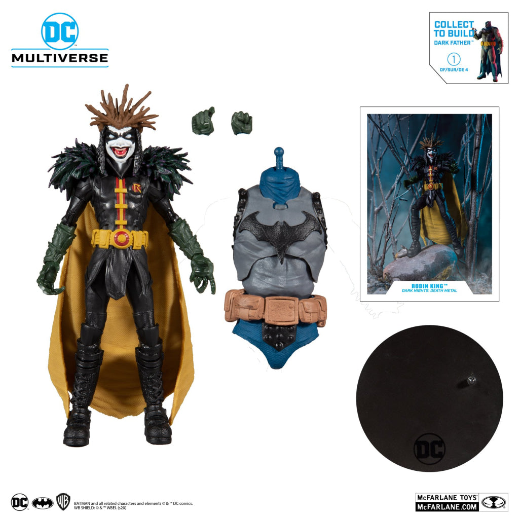 Mcfarlane Dc Multiverse Dark Nights Death Metal Robin King (Darkfather Build-A) Comics