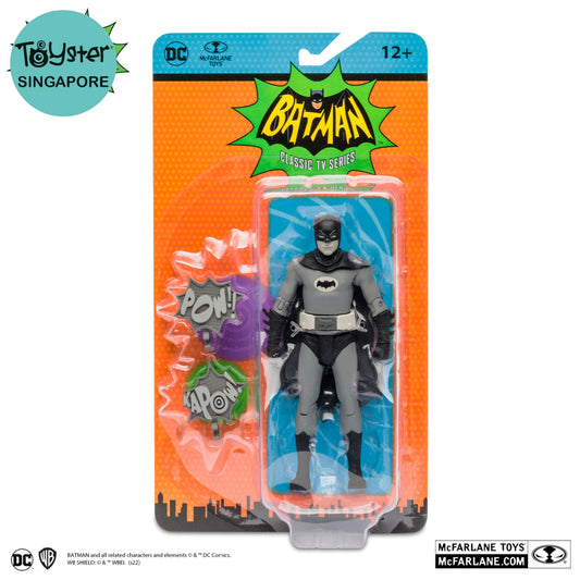 Mcfarlane Dc Retro Batman 66 6Inch Figure - Batman (Black & White Tv Variant) Comics