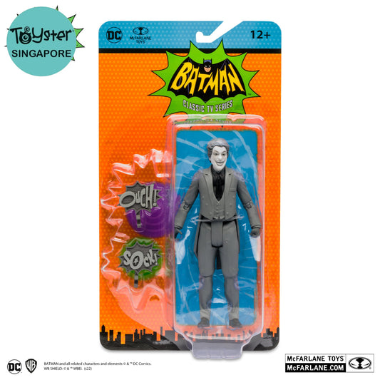 Mcfarlane Dc Retro Batman 66 6Inch Figure - The Joker (Black & White Tv Variant) Comics