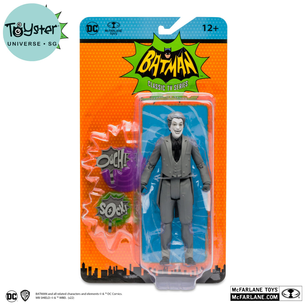 Mcfarlane Dc Retro Batman 66 6Inch Figure - The Joker (Black & White Tv Variant) Comics