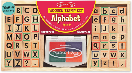 Melissa & Doug Wooden Alphabet Stamp Set