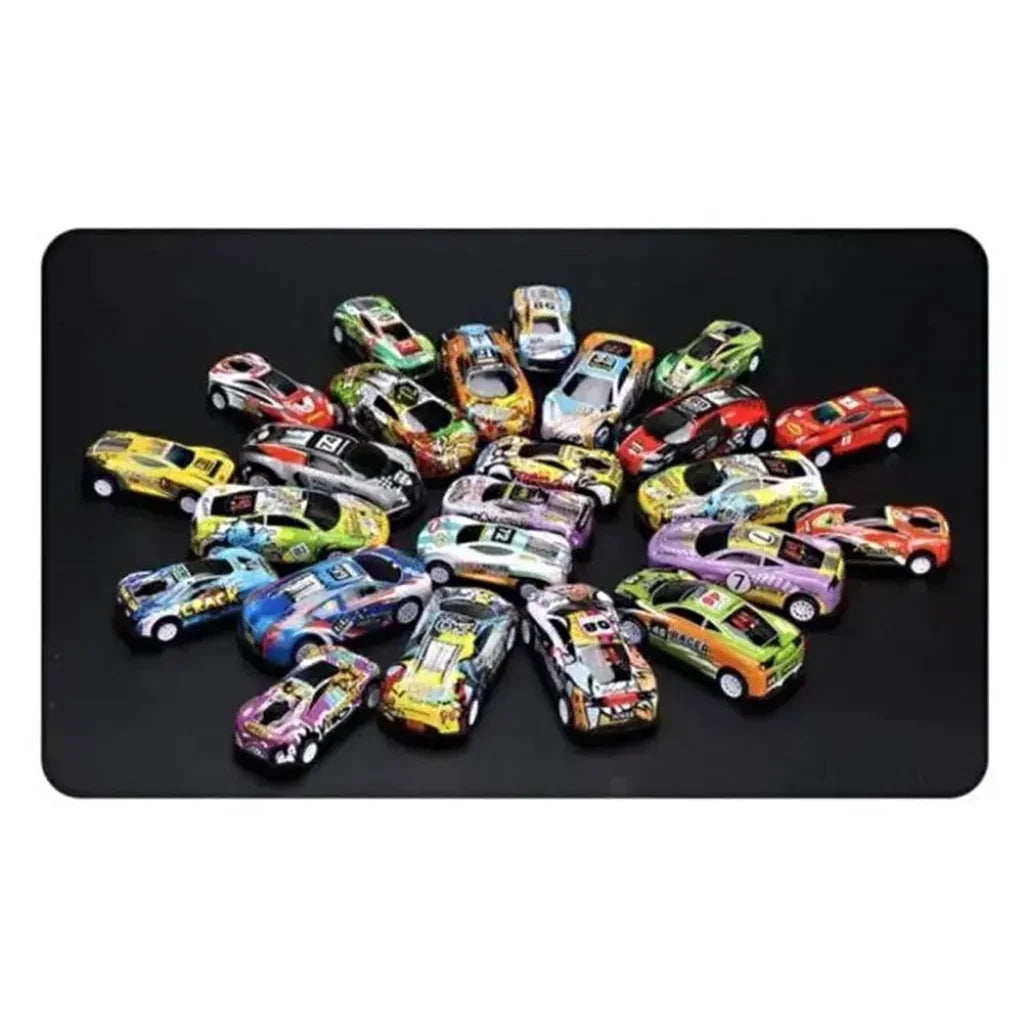 Mini Diecast Car Model Set with Storage Box