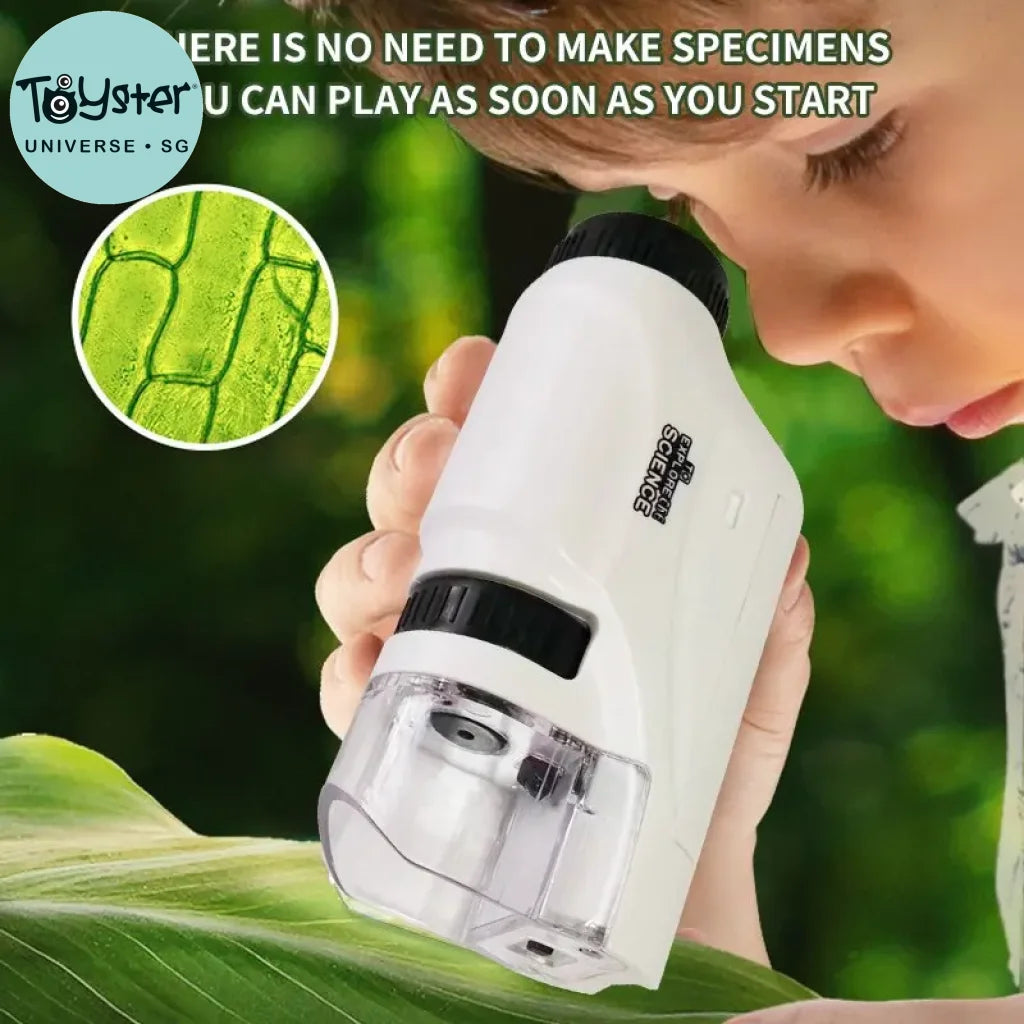 Mini Pocket Microscope Kit 60 To120X With Led Light