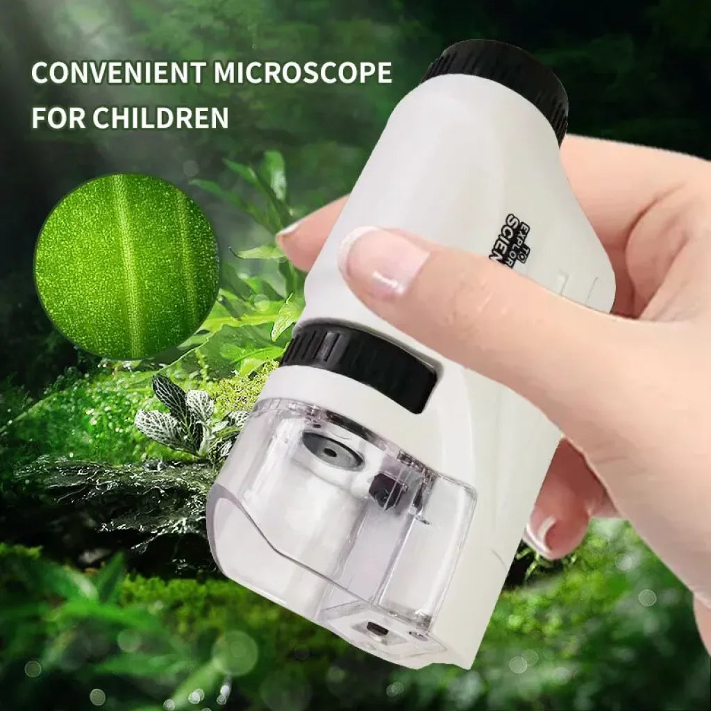 Mini Mircoscope Mini Pocket Microscope Kit 60 To120x With LED Light - TOYSTER.SG ...