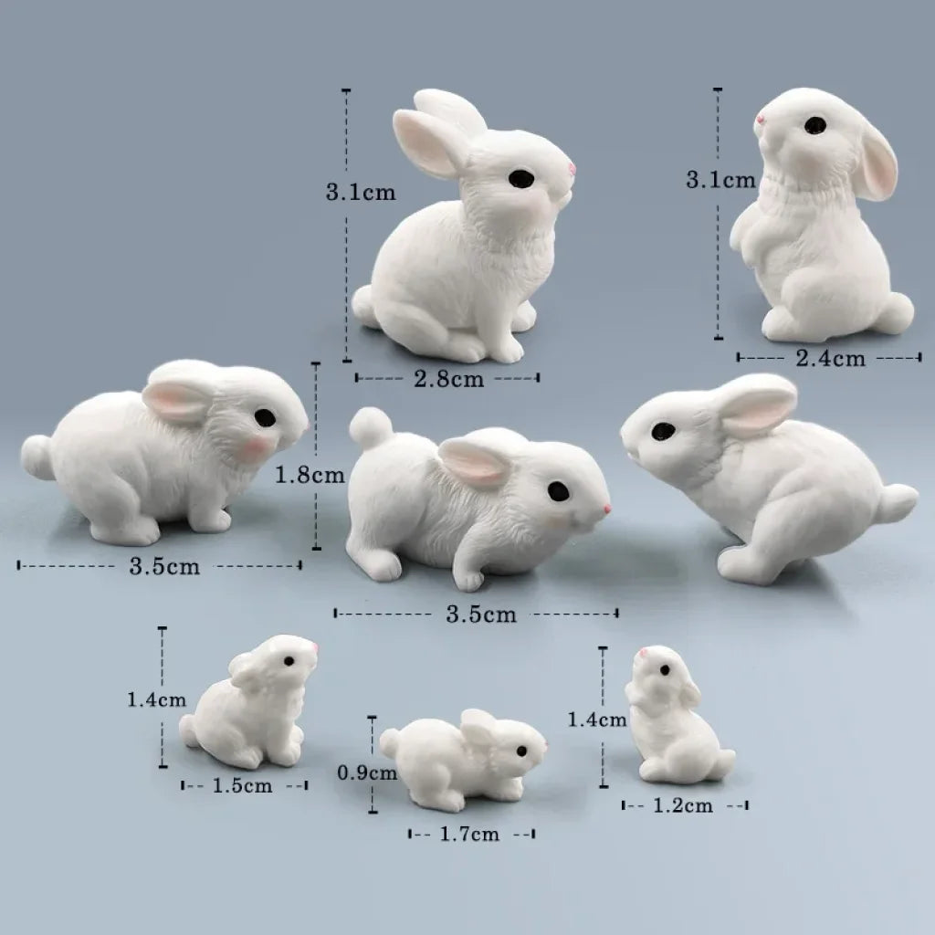 4/5/6/8 Pieces Miniature Rabbit Figurines - TOYSTER.SG – Toyster Singapore