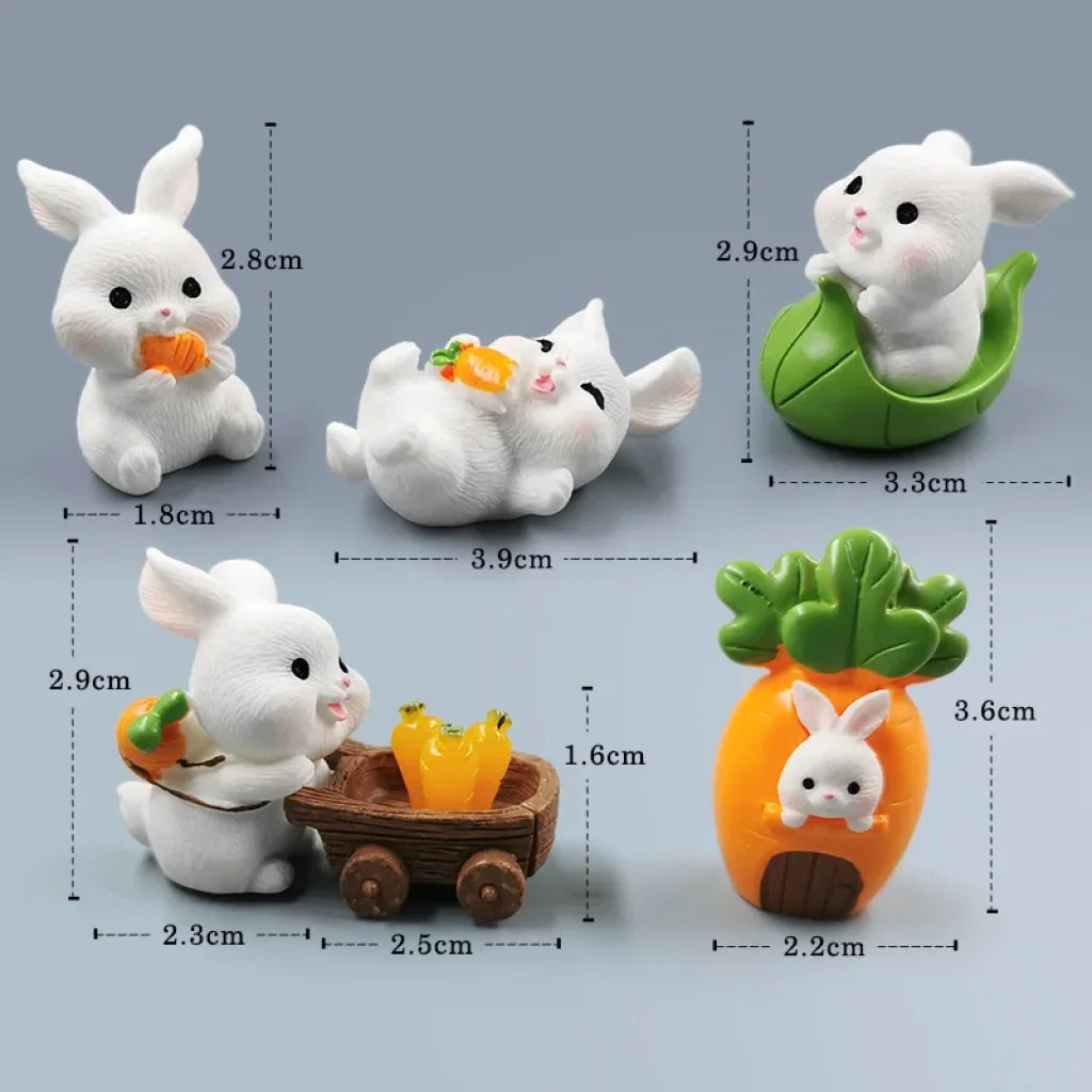 Miniature Rabbit Figurines