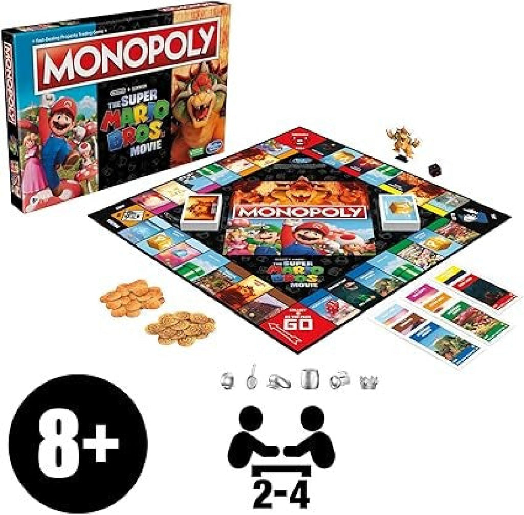 Monopoly The Super Mario Bros. Movie Edition Kids Board Game Hasbro Gaming