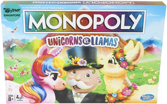 Hasbro - Monopoly Unicorns Vs. Llamas Board Game Gaming