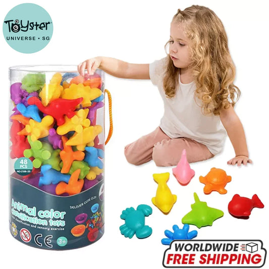 Montessori Toys Rainbow Animals Matching Game