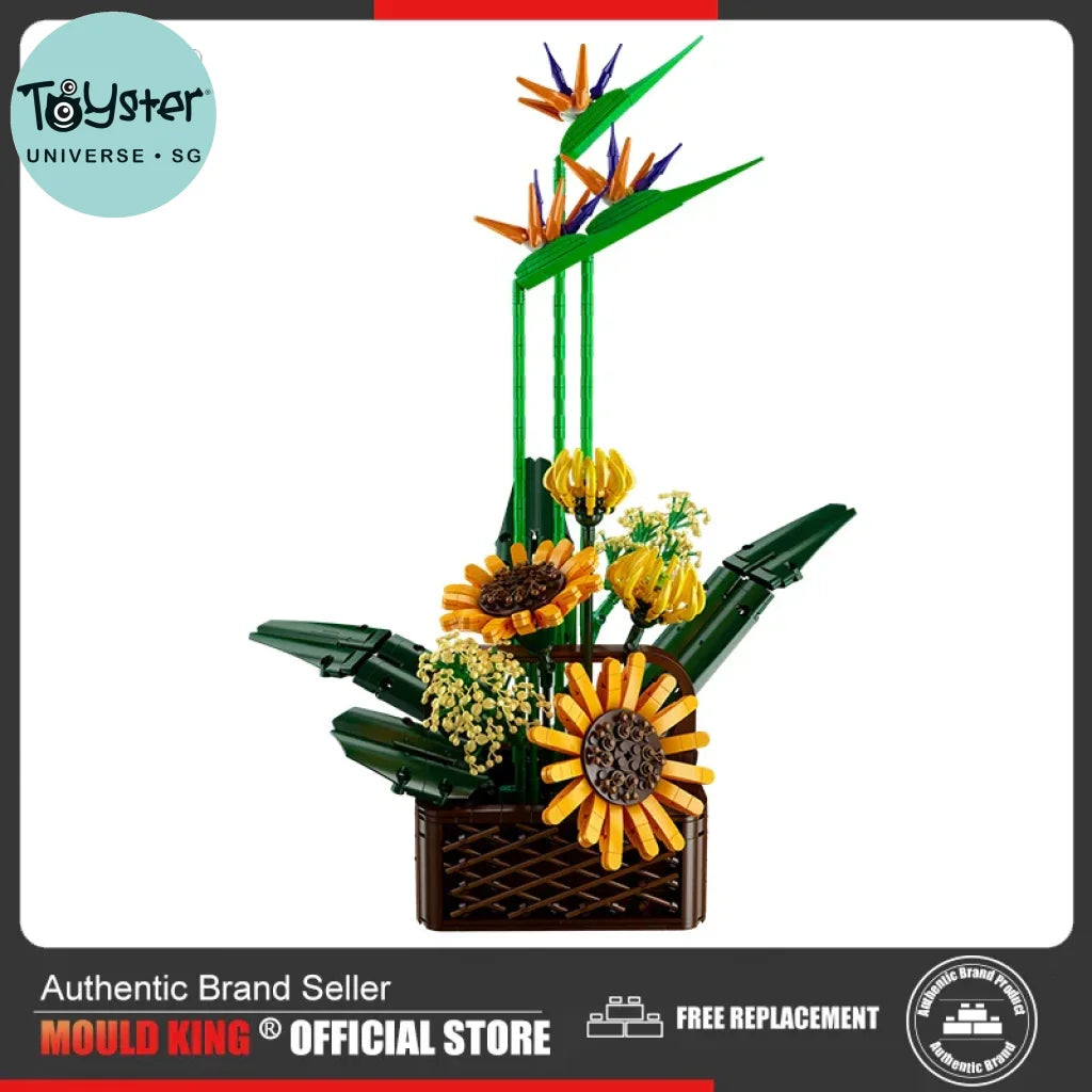 Mould King 10024 Flowers Bouquet Building Blocks Decoration Orchid Potted Plant