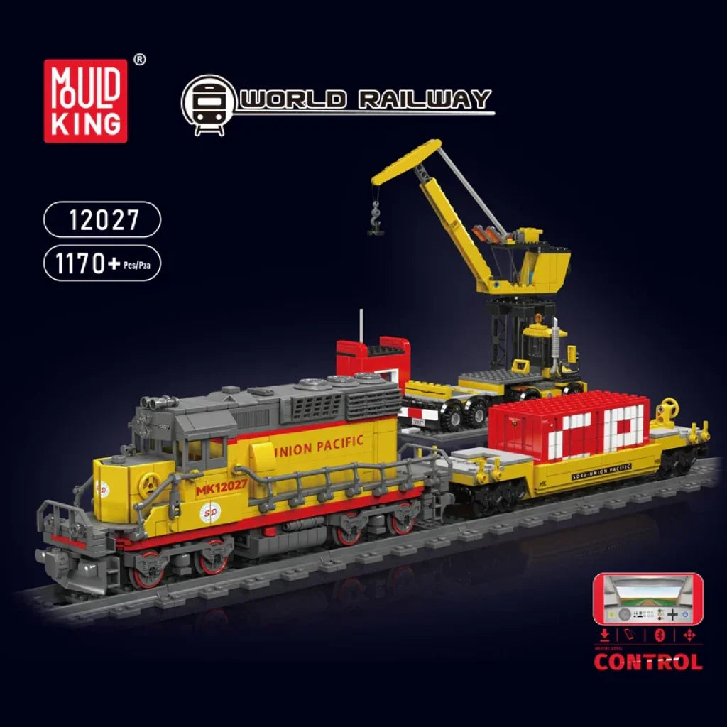 Mould King 12027 Remote Control Emd Sd40-2 Diesel Locomotive Model Rc Train Mould King