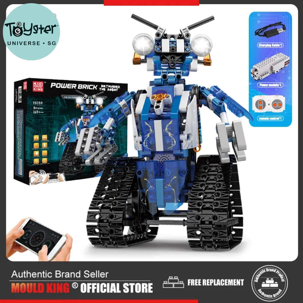 Mould King 15059 15078 Robot Toys The App&Rc Motorized With Led Part