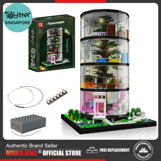 Mould King 16013 Streetview Building Block Forest Villa A Tree In The House Mould King