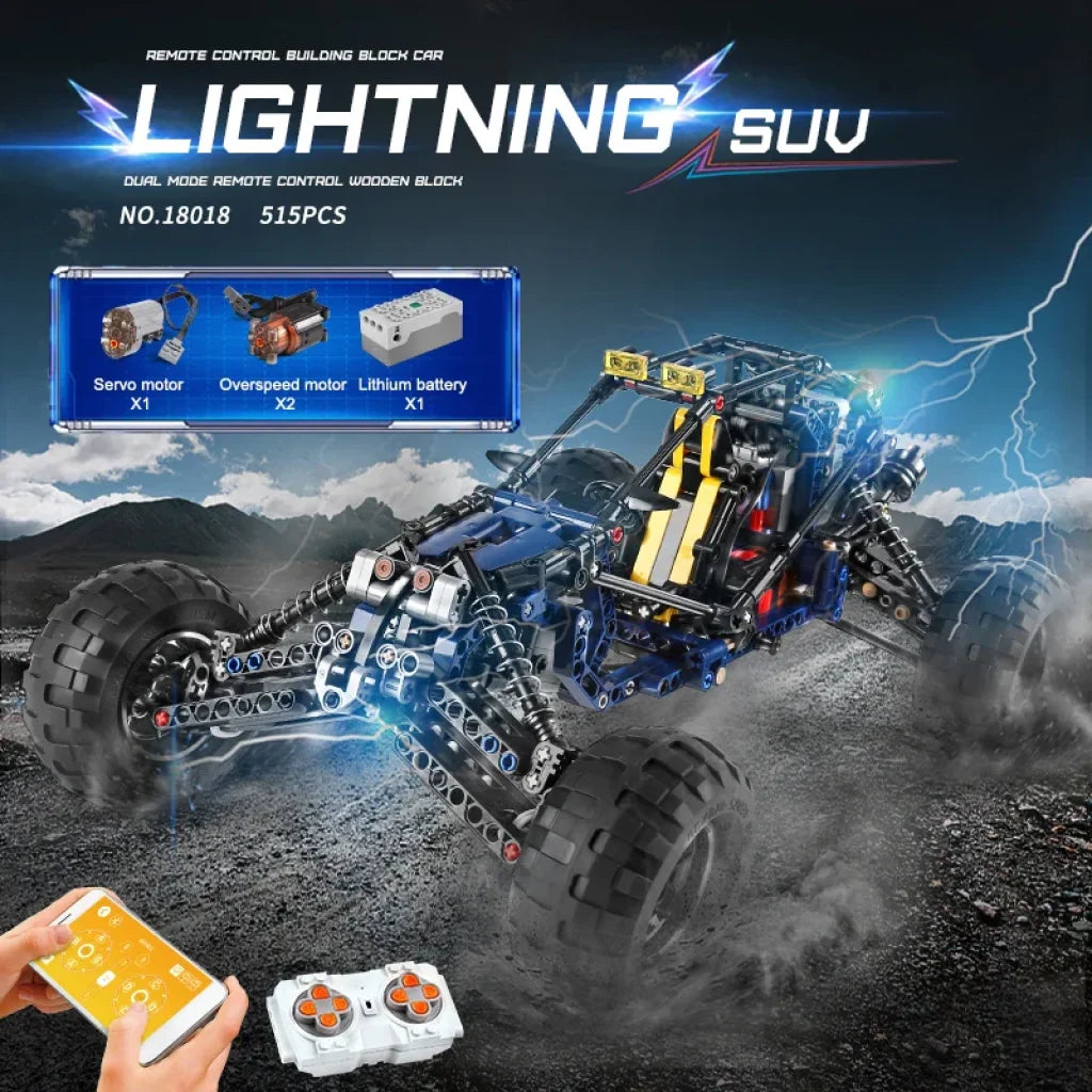 Mould King 18018 Climbing Car The Moc-3028 Lightning App Remote Control