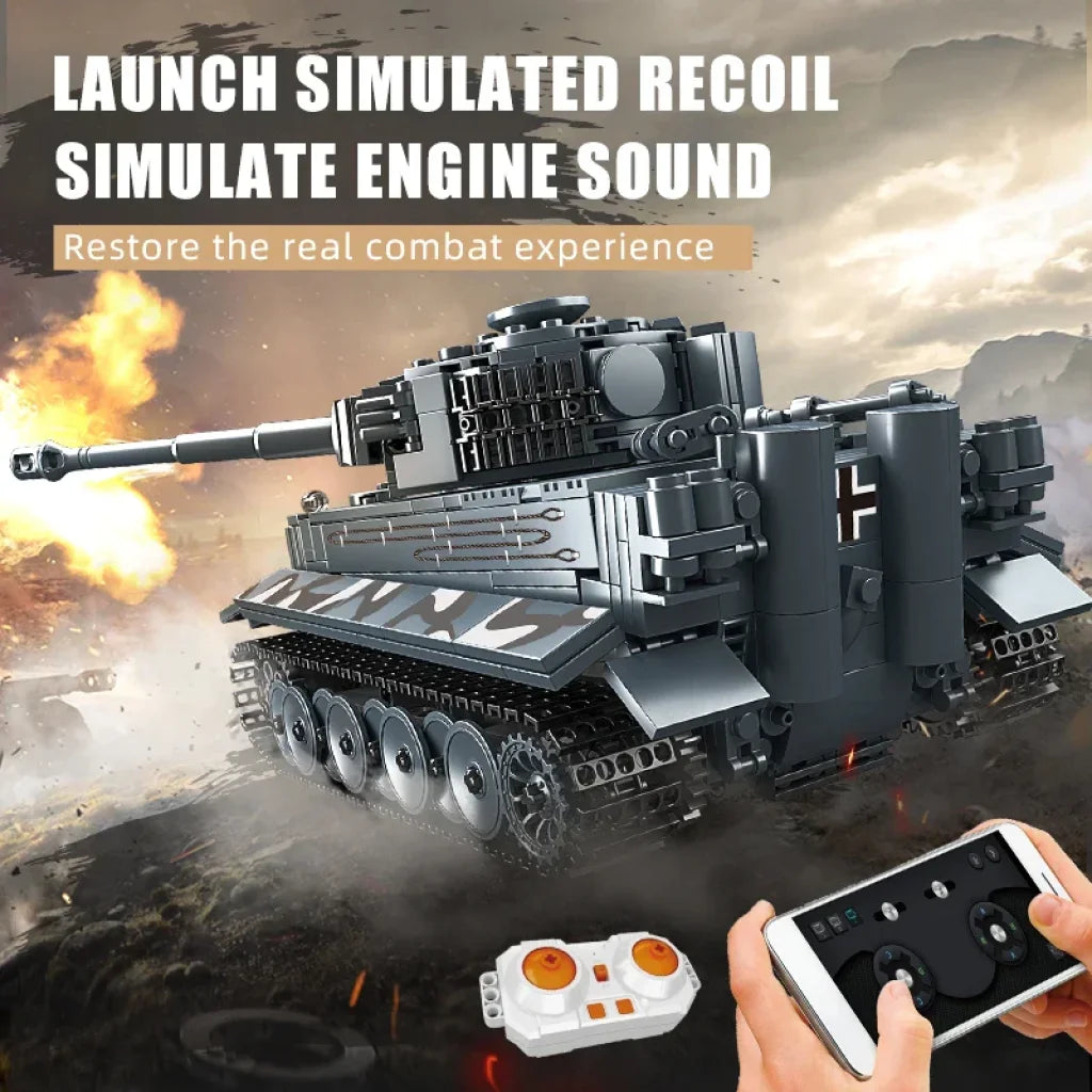 Remote Control Block MOULD KING 20014 Remote Control Tank Building Blocks Military Battle ...