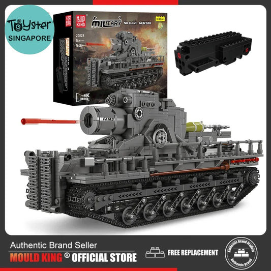 Mould King 20028 Military Tank Remote Control Karl Mortar Model Mould King