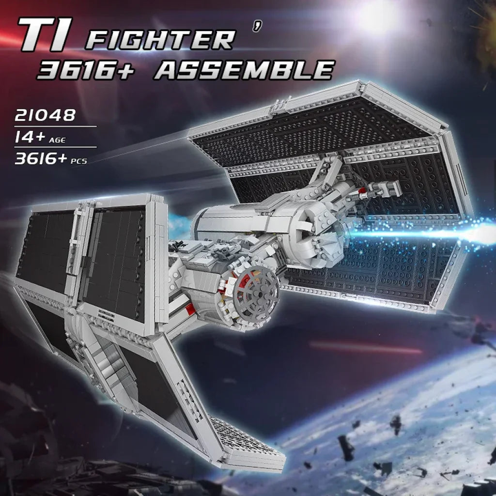 Mould King 21048 Star Plan Fighter Building Blocks Moc Bomber Space Ship