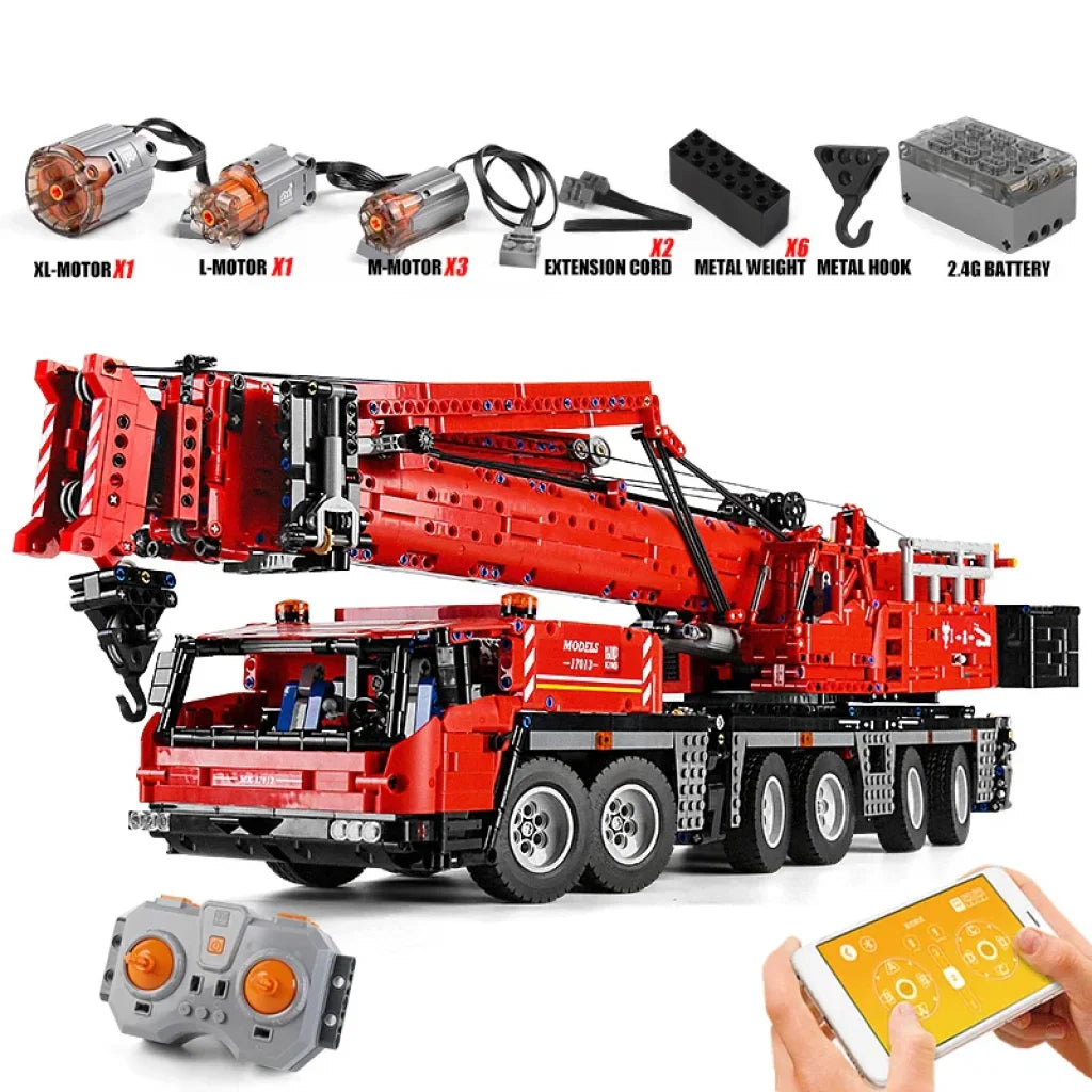 Mould King Technical Crane Building Kits App Rc Truck Model Sets Moc-0853 Mould King